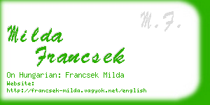 milda francsek business card